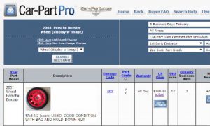 Car-Part Pro and the Car-Part Pro app have added images to the descriptions and parts grading information already present. Clicking on the main image will bring up a gallery showing all images of the part in question.