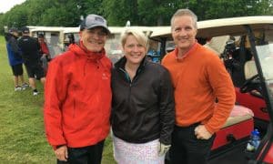 From left: Simon Matte of ARPAC, Vanessa Cyr of Lighthouse Children and Families and her father, Sylvain Cyr.
