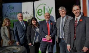 On hand for the announcement of the new end-of-life vehicle sector council: Dave Adams of Global Automakers of Canada; Aleksandra Pogoda of the Canadian Steel Producers Association; Mark Nantais of the Canadian Vehicle Manufacturers Association; Teresa Di Felice of the Canadian Automobile Association; Glen Murray, Ontario's Minister of Environment and Climate Change and Steve Fletcher of Automotive Recyclers of Canada. Make sure to check out the gallery below for more photos!