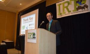 Steve Fletcher of the Automotive Recyclers of Canada at the International Roundtable on Auto Recycling. The event drew representation from around the world.